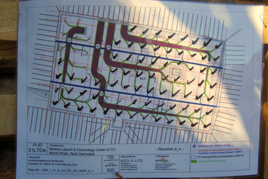 Sondenplan und Baufortschrittskontrolle